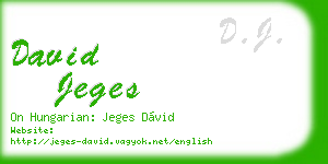 david jeges business card