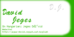 david jeges business card